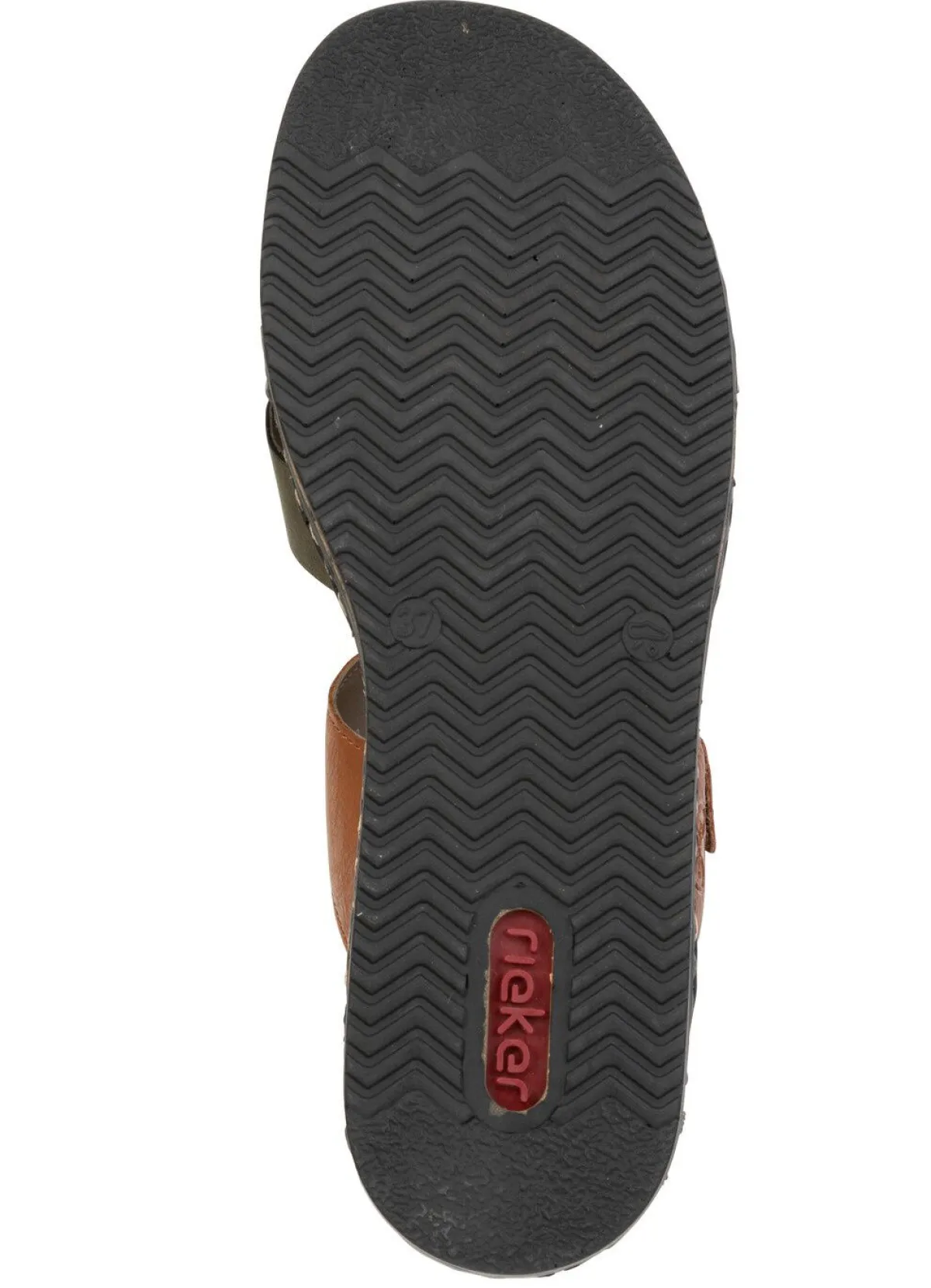 Rieker , leichte Damen-Pantoletten, mit Klettverschluss MULTICOLOR