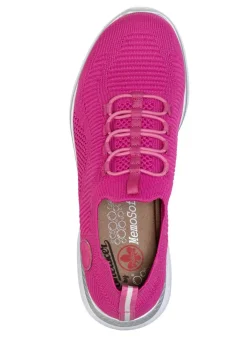 Best BADER Rieker, leichte Damen-Sneaker, Weite G, mit MemoSoft-Textileinlage PINK