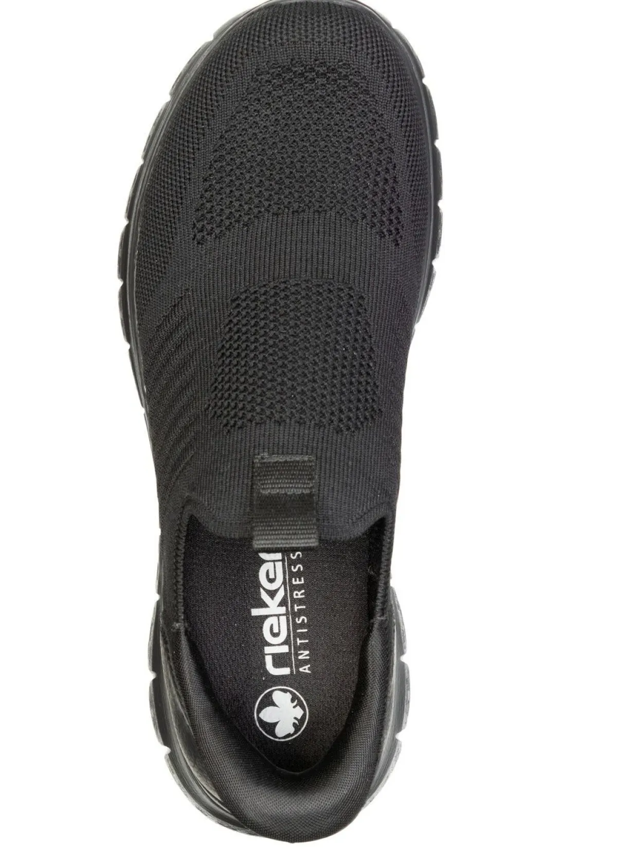 Clearance Rieker , leichte Herren-Slipper, mit verstärkter Hinterkappe SCHWARZ