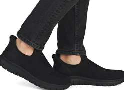 Clearance Rieker , leichte Herren-Slipper, mit verstärkter Hinterkappe SCHWARZ