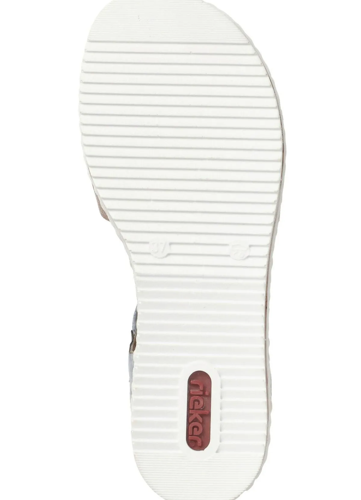 Discount Rieker , modische Damen-Sandalen, mit Gummizug BLEU-SILBER