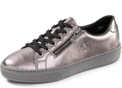 Clearance Rieker , modische Damen-Sneaker, mit Reißverschluss ALTSILBER