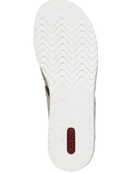 Sale Rieker , schicke Damen-Pantoletten, mit luftigen Durchbrüchen BEIGE