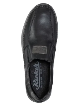 Discount Rieker Slipper aus Nappaleder SCHWARZ