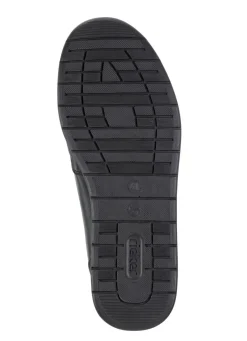 Discount Rieker Slipper aus Nappaleder SCHWARZ