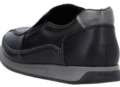 Discount Rieker Slipper aus Nappaleder SCHWARZ