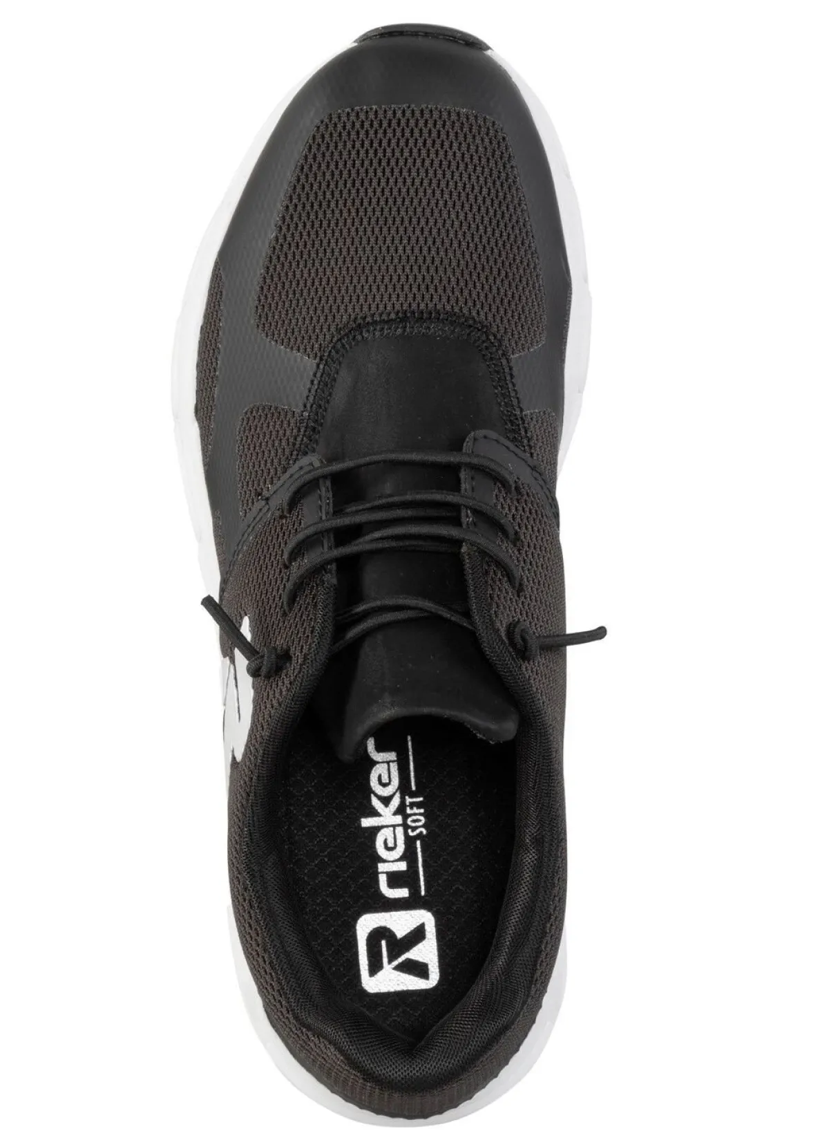 Discount Rieker Sneaker aus teilweise beschichtetem Meshmaterial SCHWARZ