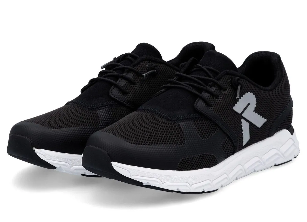 Discount Rieker Sneaker aus teilweise beschichtetem Meshmaterial SCHWARZ