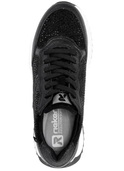 Best Rieker Sneaker mit Glitzersteinchen SCHWARZ