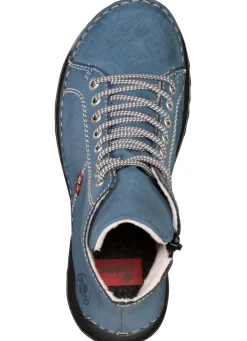 Discount Rieker , sportive Damen-Boots, Winterschuhe, mit Reißverschluss JEANSBLAU