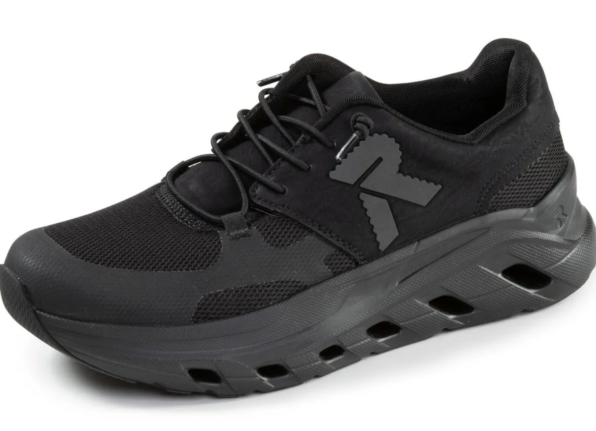 Rieker , sportive Damen-Sneaker, Weite G, mit herausnehmbarem Fußbett SCHWARZ