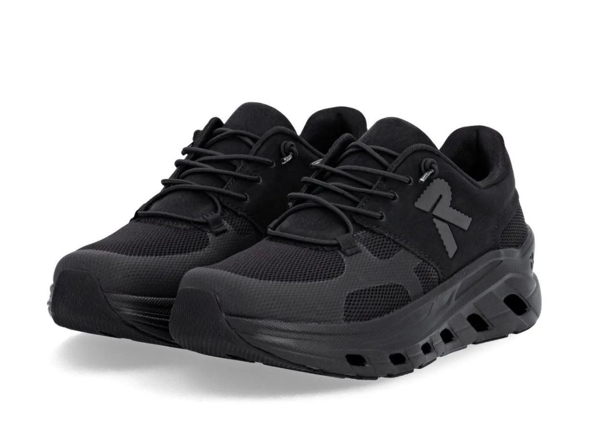 Rieker , sportive Damen-Sneaker, Weite G, mit herausnehmbarem Fußbett SCHWARZ