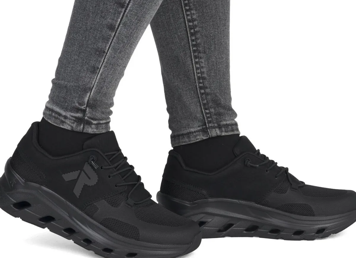 Rieker , sportive Damen-Sneaker, Weite G, mit herausnehmbarem Fußbett SCHWARZ
