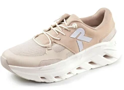 Rieker , sportive Damen-Sneaker, Weite G, mit herausnehmbarem Fußbett HELLBEIGE