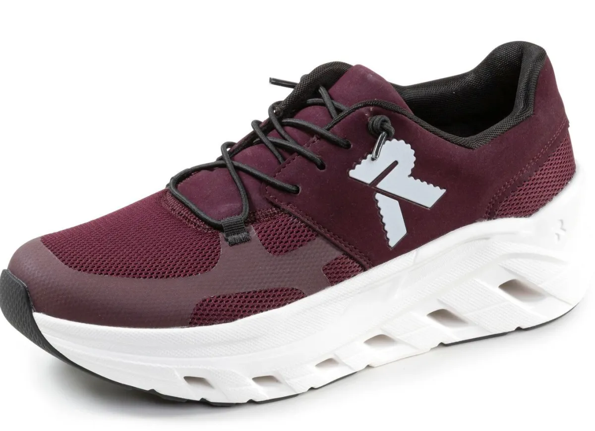 Rieker , sportive Damen-Sneaker, Weite G, mit herausnehmbarem Fußbett WEINROT