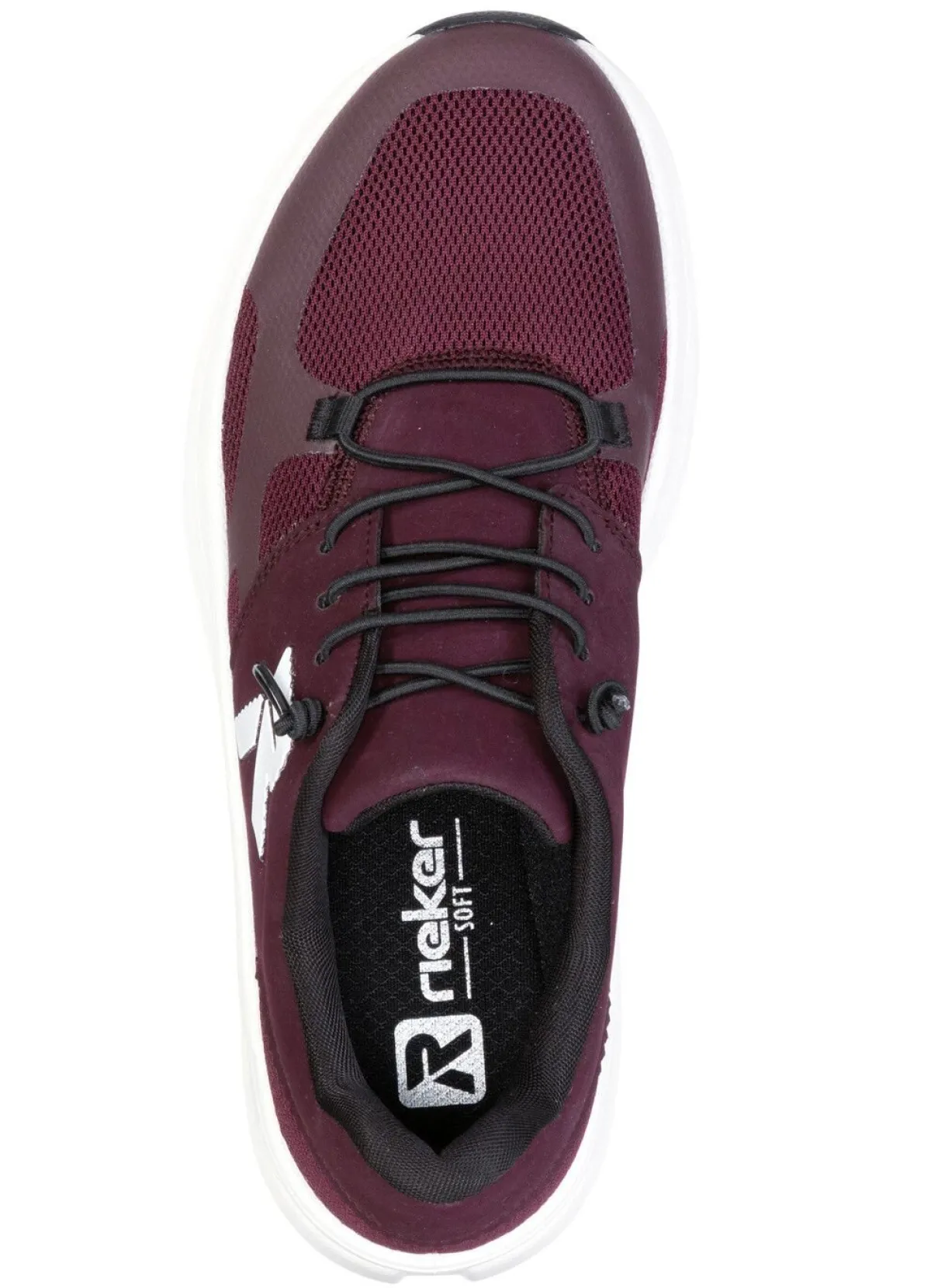 Rieker , sportive Damen-Sneaker, Weite G, mit herausnehmbarem Fußbett WEINROT