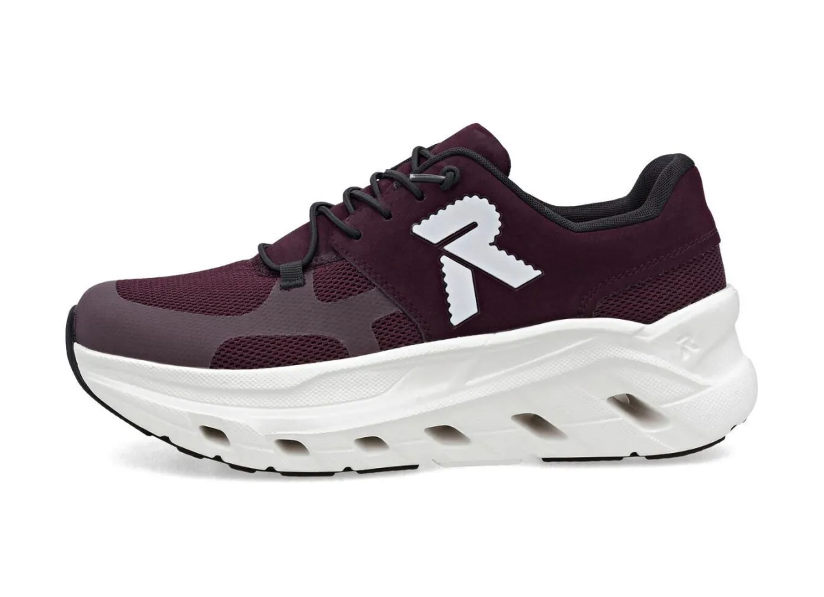 Rieker , sportive Damen-Sneaker, Weite G, mit herausnehmbarem Fußbett WEINROT