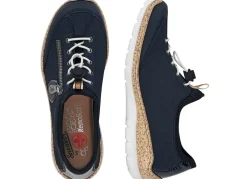 Outlet Rieker , sportliche Damen-Sneaker, mit MemoSoft Decksohle DUNKELBLAU