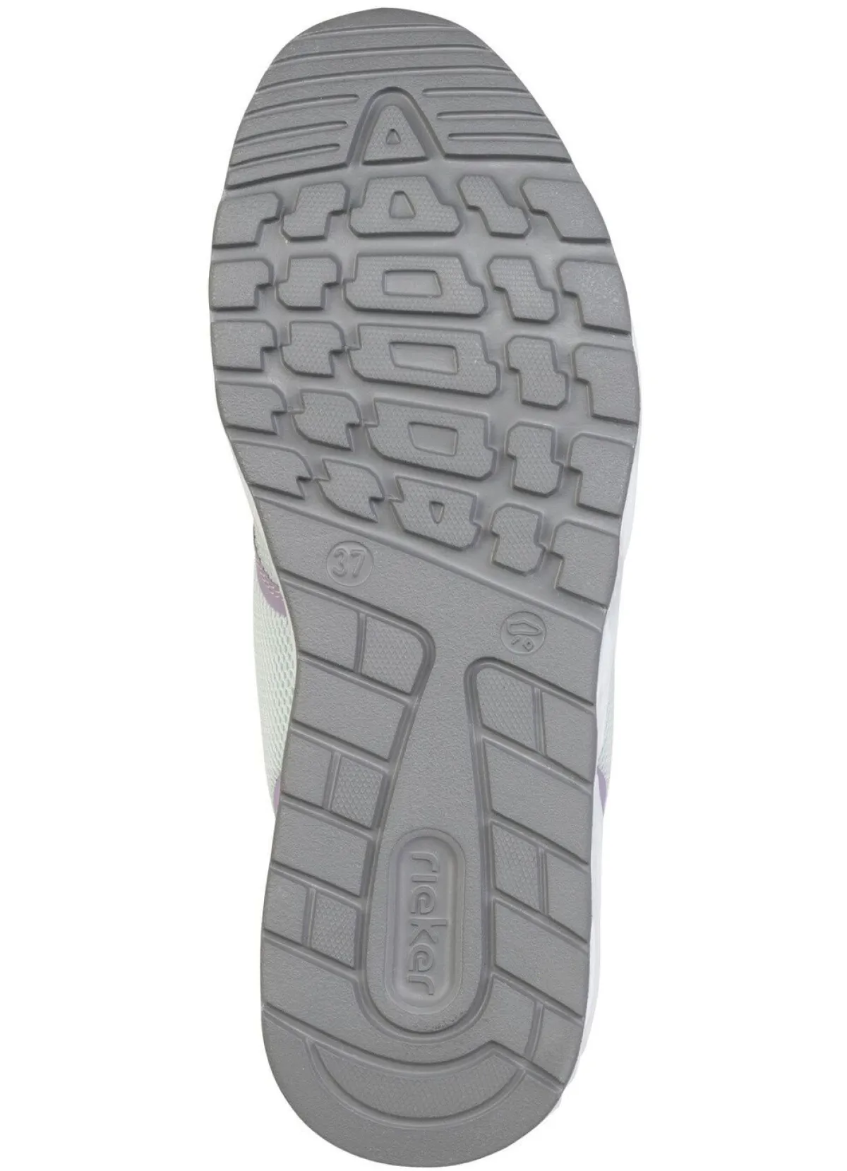 Rieker , sportliche Damen-Sneaker, mit herausnehmbarem Fußbett GRÜN-BEIGE-VIOLETT