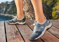 New Rieker , sportliche Damen-Sneaker, mit herausnehmbarem Fußbett JEANS-BEIGE