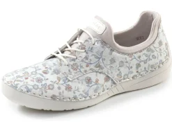 Discount Rieker , stilvolle Damen-Sneaker, mit elastischer Zierschnürung ECRU