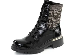 Discount Rieker , stylische Damen-Stiefeletten, Winterschuhe, mit Reißverschluss SCHWARZ-GOLD