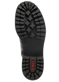 Discount Rieker , stylische Damen-Stiefeletten, Winterschuhe, mit Reißverschluss SCHWARZ-GOLD