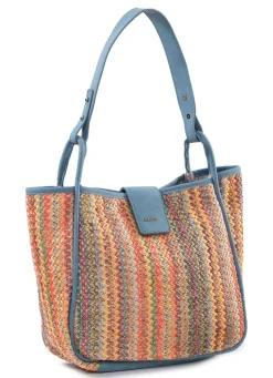 Outlet Rieker , Tasche, Damen, mit herausnehmbarer Innentasche BLAU-MULTICOLOR