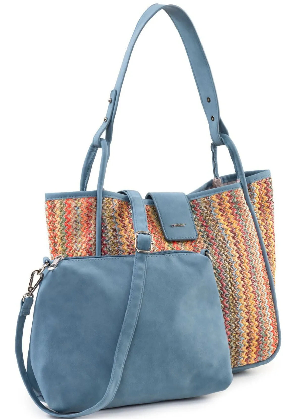 Outlet Rieker , Tasche, Damen, mit herausnehmbarer Innentasche BLAU-MULTICOLOR