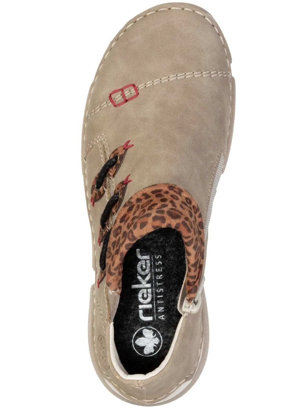 Sale Rieker , trendige Damen-Boots, Winterschuhe, mit Reißverschluss TAUPE-BRAUN