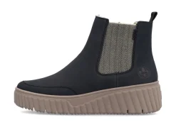 Sale Rieker , trendige Damen-Boots, Winterschuhe, mit herausnehmbarem Fußbett DUNKELBLAU