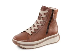 New Rieker , trendige Damen-Boots, Winterschuhe, mit herausnehmbarem Fußbett BRAUN