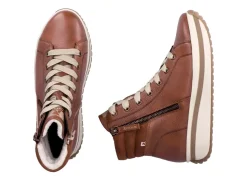 New Rieker , trendige Damen-Boots, Winterschuhe, mit herausnehmbarem Fußbett BRAUN
