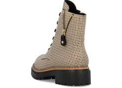 BADER Rieker, trendige Damen-Stiefeletten, Winterschuhe, mit Reißverschluss BEIGE-SCHWARZ