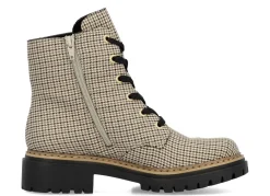 BADER Rieker, trendige Damen-Stiefeletten, Winterschuhe, mit Reißverschluss BEIGE-SCHWARZ