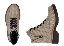 BADER Rieker, trendige Damen-Stiefeletten, Winterschuhe, mit Reißverschluss BEIGE-SCHWARZ
