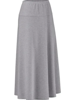 Hot Stilschmiede Rock in bequemer Schlupfform GRAU MELIERT