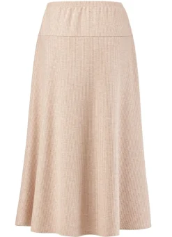 Outlet Stilschmiede Rock in bequemer Schlupfform BEIGE MELIERT