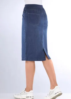 BADER Rock in gerader Schnittführung JEANSBLAU