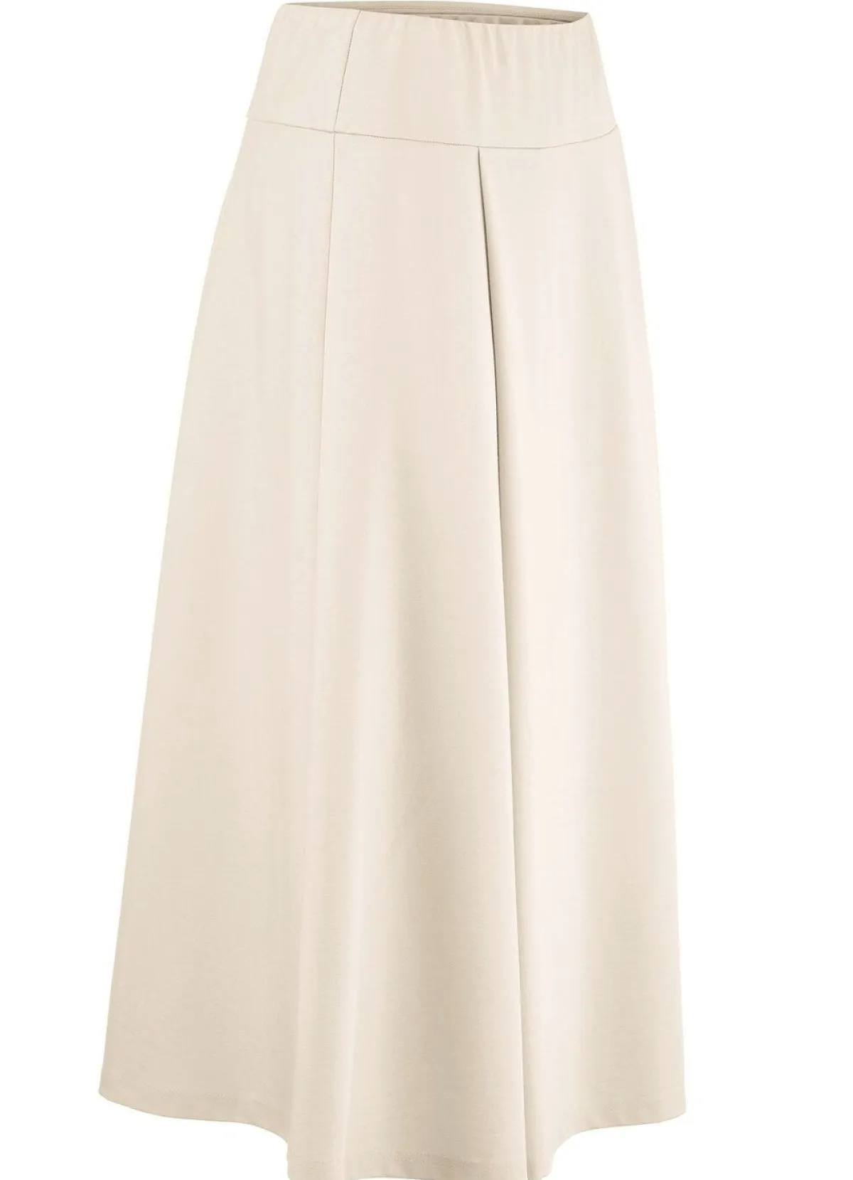 Hot KLAUS MODELLE MADE IN GERMANY Rock mit gelegten Falten BEIGE