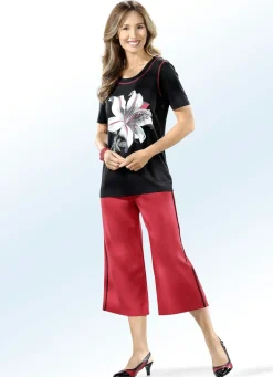 New BADER Rockhose mit angesagter Kontrastpaspel ROT-SCHWARZ