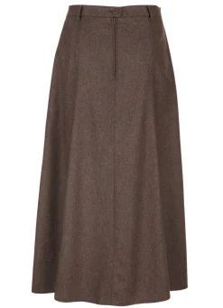 Hot BADER Rock mit schmückender Zierknopfblende TAUPE