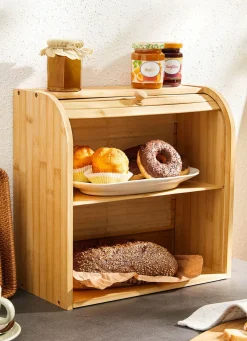 Discount BADER Rolladen-Regal aus Bambus NATURBRAUN