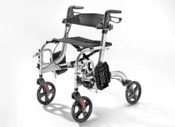 Online BADER Rollator, auch als Rollstuhl nutzbar SILBER