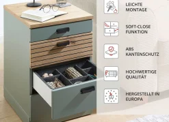 New BADER Rollcontainer schilfgrün-artisan