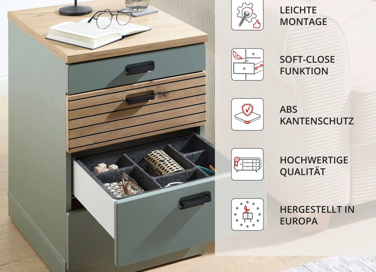 New BADER Rollcontainer schilfgrün-artisan
