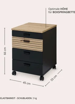 Sale BADER Rollcontainer schwarz-artisan