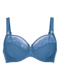Online ROSA FAIA Bügel-BH mit Tüllstickereispitze JEANSBLAU