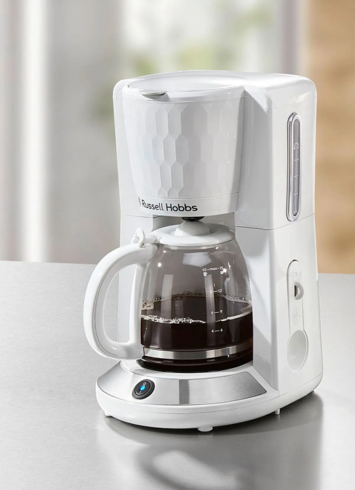 Hot RUSSELL HOBBS Frühstücksserie Honeycomb aus Hochglanz-Kunststoff WEISS