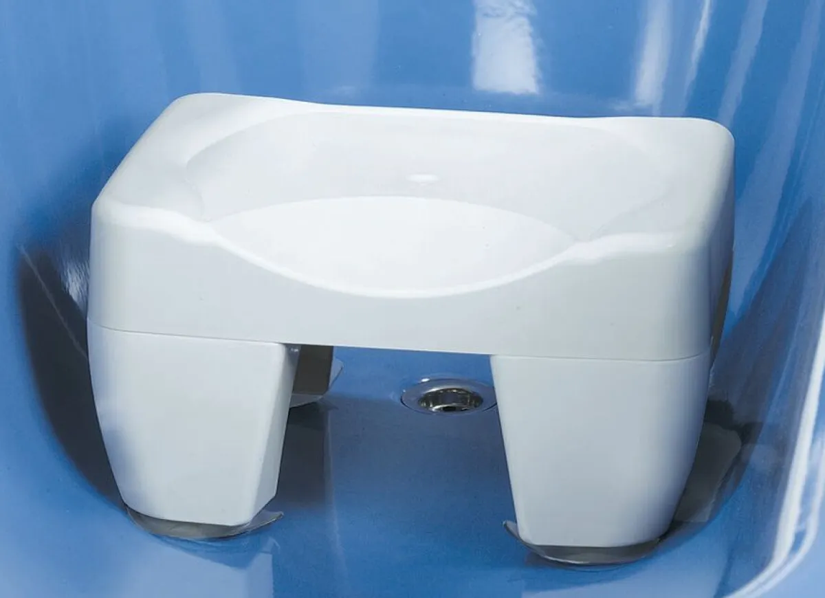 Sale BADER Rutschfester Badewannenhocker mit 4 Saugnäpfen WEISS